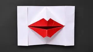 Origami Mouth Puppet (Kissing Lips) - How to Fold