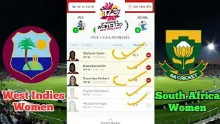 WI-W vs SA-W Dream 11 | West Indies vs South Africa | ICC women's world T20 2018