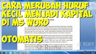 Merubah huruf kecil ke kapital di ms word