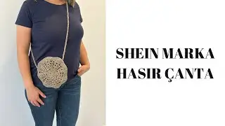 SHEIN MARKA HASIR ÇANTA YAPIMI 🧶 YILDIZ ÇANTA (ÇİÇEK ÇANTA ☺️)  YAPIMI 🤩 #crochet