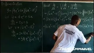 Product Rule Method of Differentiation Eg 2