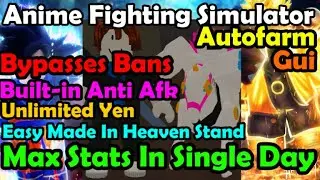 (OP! WORKING) Anime Fighting Simulator Autofarm Gui || How I Got Made In Heaven Stand in First Day |