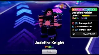 Anime Defenders Jadefire Knight showcase!|NEW UPDATE