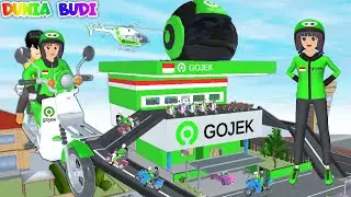 Yuta Mio Jadi Supir Ojek Buat Markas Gojek Bertingkat | Mio Panik Yuta Jatuh Dari Motor😱😭