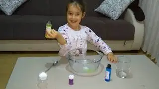 Slime yapımı. Eğlenceli, kolay slime yapımı ve oyun
