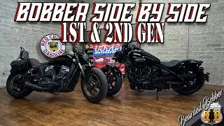 Indian Scout Bobber 1st & 2nd Gen side by side