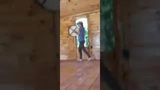 singing into the space and the cabin