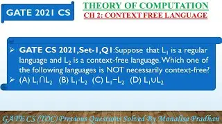 GATE CS 2021,Set-1,Q1:Suppose that L1 is a regular language and L2 is a context-free language. Which