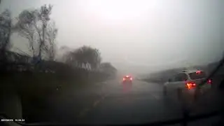 Storm Dashcam on A5 between Lichfield and Brownhills, UK
