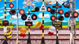 【踏切アニメ】背の高さで順位を決めたいふみきりカンカン😂😂😂The Railroad Crossing That Wants to Rank Based on Height!!