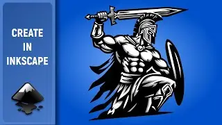 Create Spartan logo. Made in Inkscape (Speed Art)
