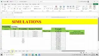 Simulation Problems in Linear Programming, What-if Analysis, Rand()