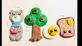 Фигурки из полимерной глины. Магнитик на холодильник.