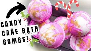 How to Bath Bomb Swirl Technique - with fragrance blend || candy cane bath bombs