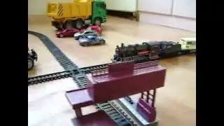 Toy railroad locomotive scale 1:80 from 3 years.