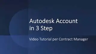 Video Tutorial Autodesk Account 3 Step