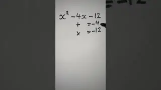 Factorising quadratics with negatives #shorts