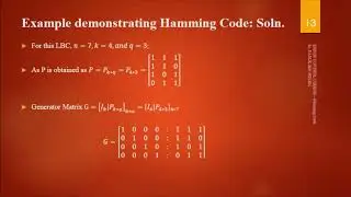 Error Control Coding - Hamming Code 