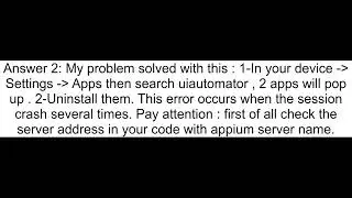 Appium failed to create session