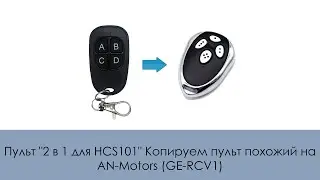 2-in-1 Remote Control for HCS101. Copying a remote similar to the AN-Motors (GE-RCV1)