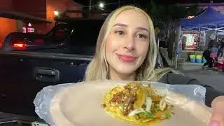 Colombiana prueba tacos callejeros en México 🇲🇽 ENLOQUECE 🤤
