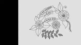 GRATIS Dibujo para Bordar Flor  # 15 en Alta definicion 4k