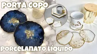 PORTA COPOS COM PORCELANATO LÍQUIDO | FAÇA VOCÊ MESMO