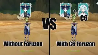 Wanderer Without And With C6 Faruzan - Genshin impact