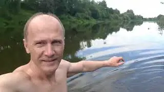 Лето) 2023 жара)) погружение в реку с телефоном