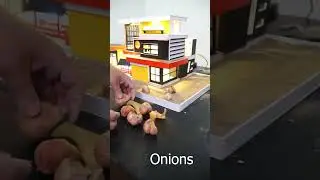 Growing onions in miniature house models #construction #diy