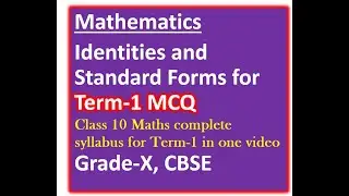 Maths Capsule (covered all chapters) for Term 1 MCQ CBSE 10
