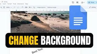 How To Change The Background in Google Docs | Add an Image Background