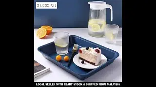 Rectangular Cafeteria Food Tray High Tea Fruit Food Plate Water Cup Candy Coffee Table Serving Tray