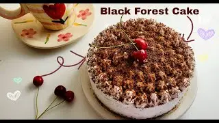 🍒🎂BLACK FOREST CAKE RECIPE | Eggless Black Forest Cake🍫🍒 | Chocolate Cherry Cake | #blackforestcake