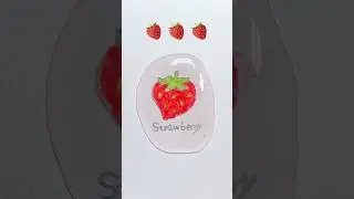 Easy drawing yummy Strawberry 🍓 but in water kids easy art 