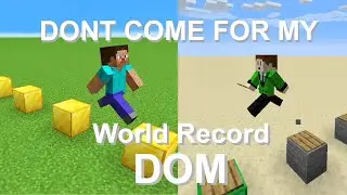 Don't come after my world record Dom! - No Longer the Most Consecutive 2 Block Jumps in Minecraft