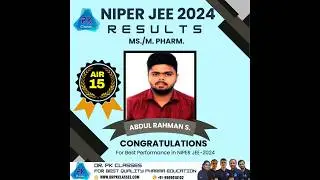NIPER 2024 Toppers | Under 100 Rankers from Dr. PK Classes