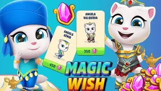 Talking Tom Gold Run MAGIC WISH Event Genie Angela VS Valkyrie Angela Roy Raccoon Chinese New Year