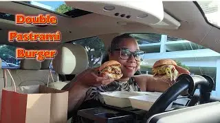 FIRST TIME EATING A DOUBLE PASTRAMI BURGER MUKBANG WITH BABE