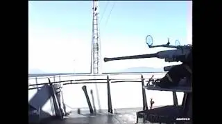 Firing of 40mm L/60 Bofors
