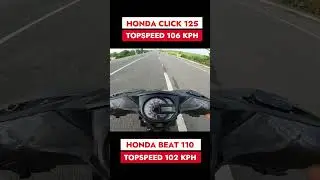 Honda Click 125 vs Honda Beat 110 Topspeed