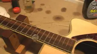 Acoustic Guitar Bridge Saddle Shave