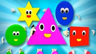 Five Little Shapes, Count Numbers and Fun Learning Video for Babies