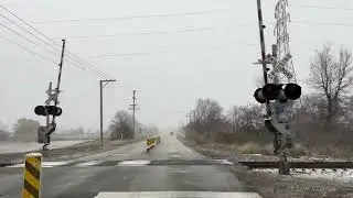 Snow drive Manhattan, IL to New Lenox, IL 4k