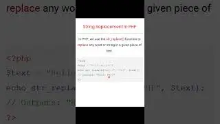 How to Replace Strings in a Given text in PHP