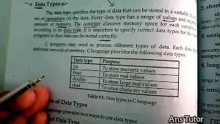What is Data Type?  standard data type and user defined data type , int , float , double , char type