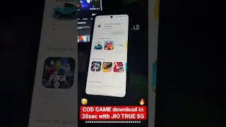 Call of duty game download in 30sec with JIO TRUE 5G SPEED 🔥🔥🔥 #jio5g #speedtest #pubgmobile