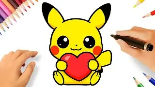 HOW TO DRAW A CUTE PIKACHU KAWAII EASY 💖
