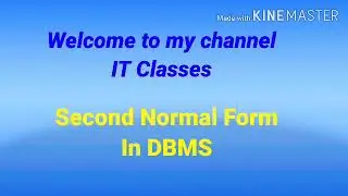 SECOND NORMAL FORM IN DBMS