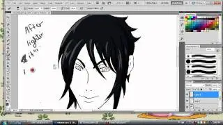 How I draw and color an anime face in photoshop